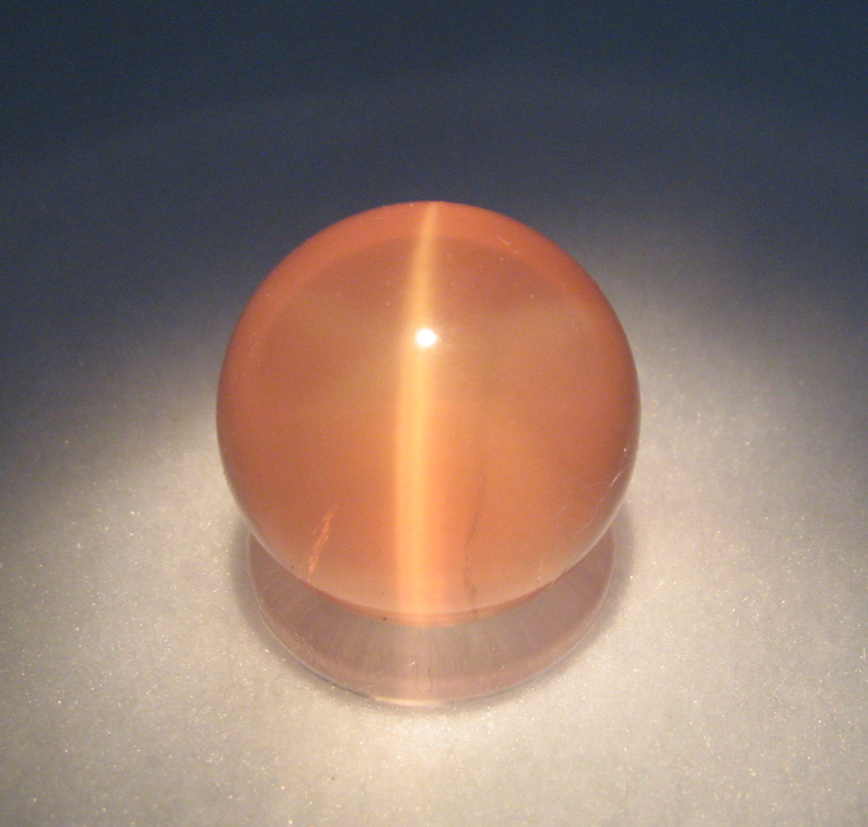 rose quartz sphere with a star